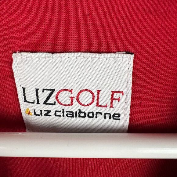 Liz Claiborne vintage Liz Golf lined jacket red and black XL zip up - Picture 6 of 9